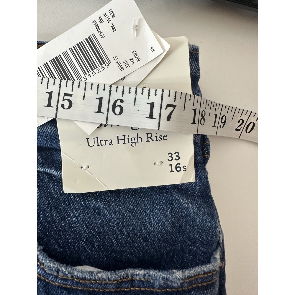 Abercrombie Fitch Jeans Womens Size 33 The 90s Slim Straight Ultra High Rise New - Picture 6 of 8